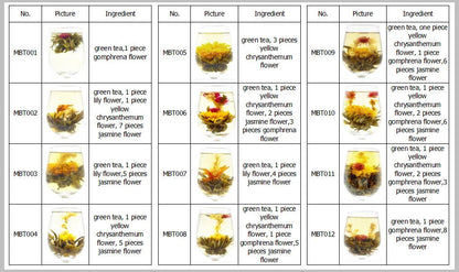 Handmade Gomphrena 20 Flavors of Blooming Flower Tea Ball 20pcs