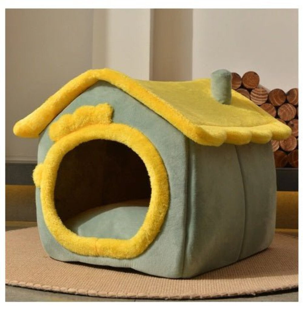 Sleep Kennel Pet Nest Warm Removable Cave Bed
