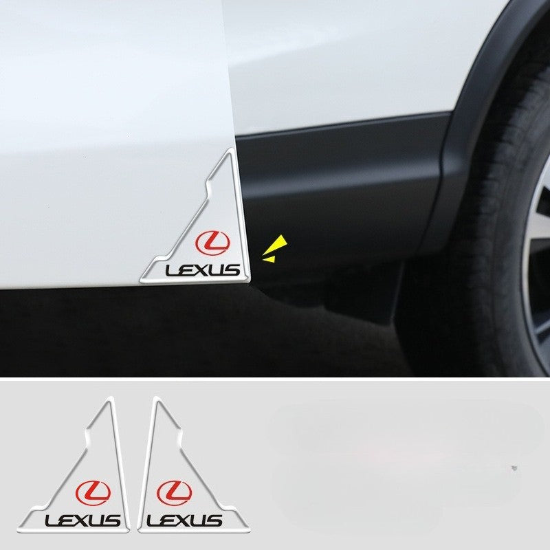 2-piece car door corner anti-collision strip transparent protective tape