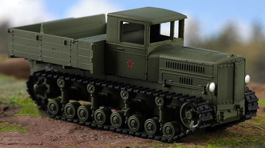 Easy Model WWII Soviet artillery heavy trailer transport 1/72 FINISHED MODEL