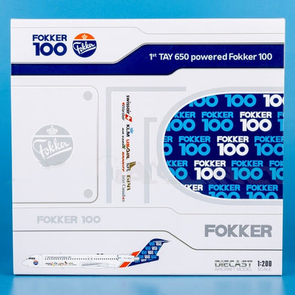 1:200 Geminijets Fokker TAY 650 powered Fokker 100 Airplane Diecast Model