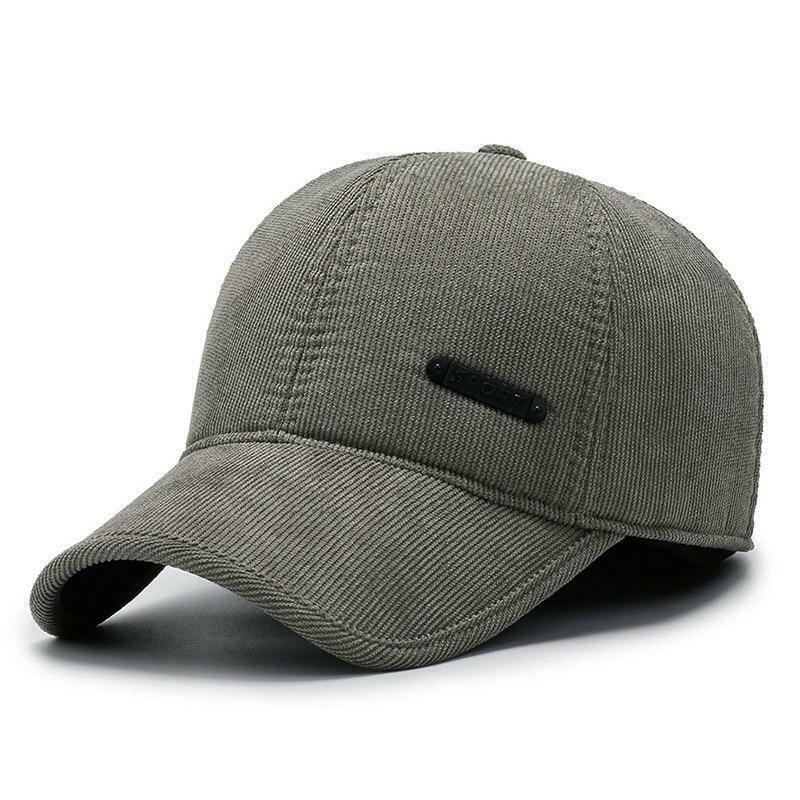 Unisex Men Corduroy Baseball Cap Casual Hat Trucker Classic Adjustable Solid