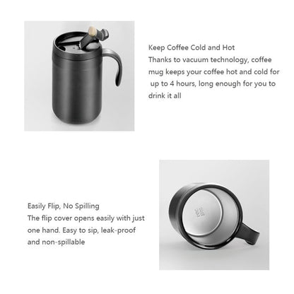 Portable Insulated Coffee Mug with Drip Filter - Stainless Steel Hand Brew Kit