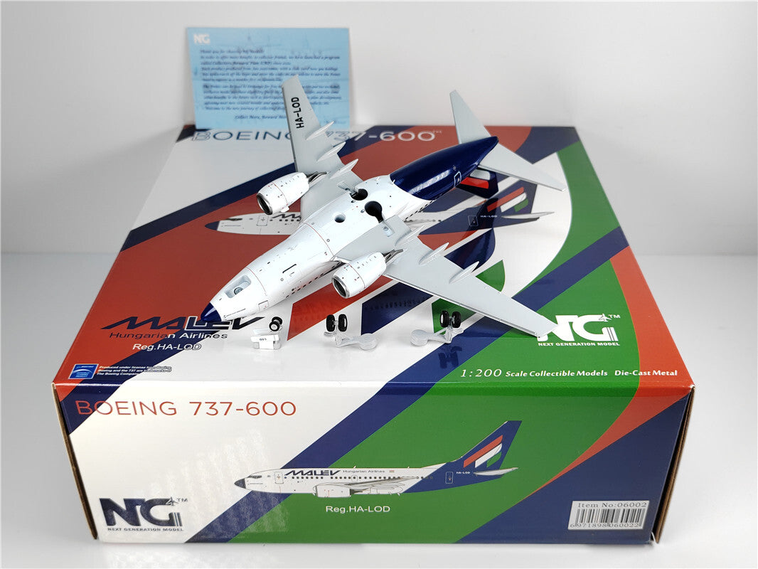 1:200 NG Model Hungarian Airlines B737-600 Airplane Diecast Aircraft Model