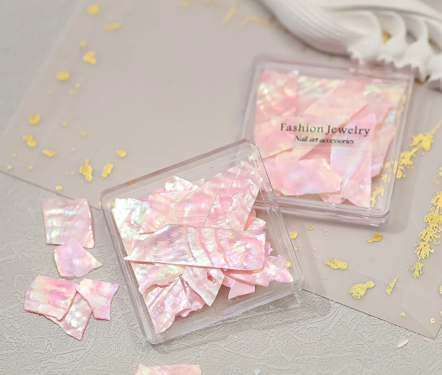 Nail Art Decorations 1 Box Abalone Shell Flakes Glitter DIY Manicure Accessories