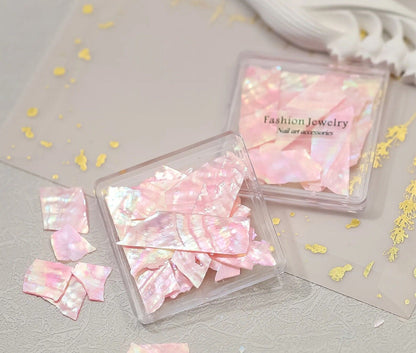 Nail Art Decorations 1 Box Abalone Shell Flakes Glitter DIY Manicure Accessories