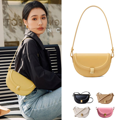 Small Mini Real Leather Flap Saddle Bag Shoulder Purse Clutch Crossbody Fasshion