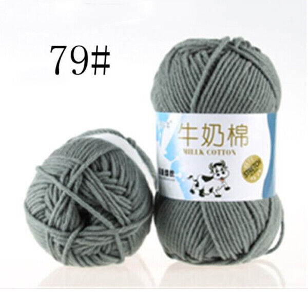 Hot Sale 50g Hand-woven Chunky Yarn Soft Milk Cotton Knitting Baby wool yarn