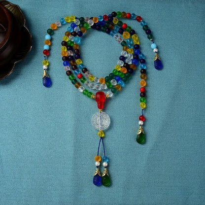 Ethnic Ancient Qing Dynasty Court Beads Liuli Palace Chaozhu Necklace Bracelet