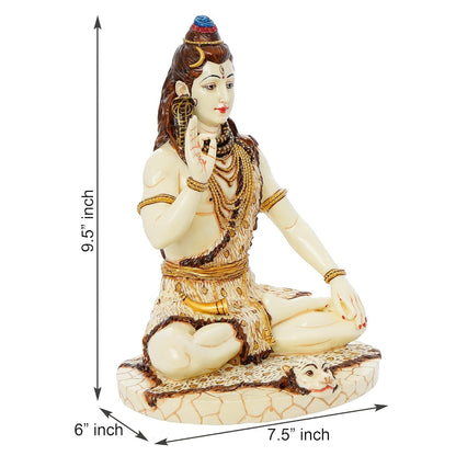 Hindu God Lord Shiva in Meditation Pose Statue Idol Figurine