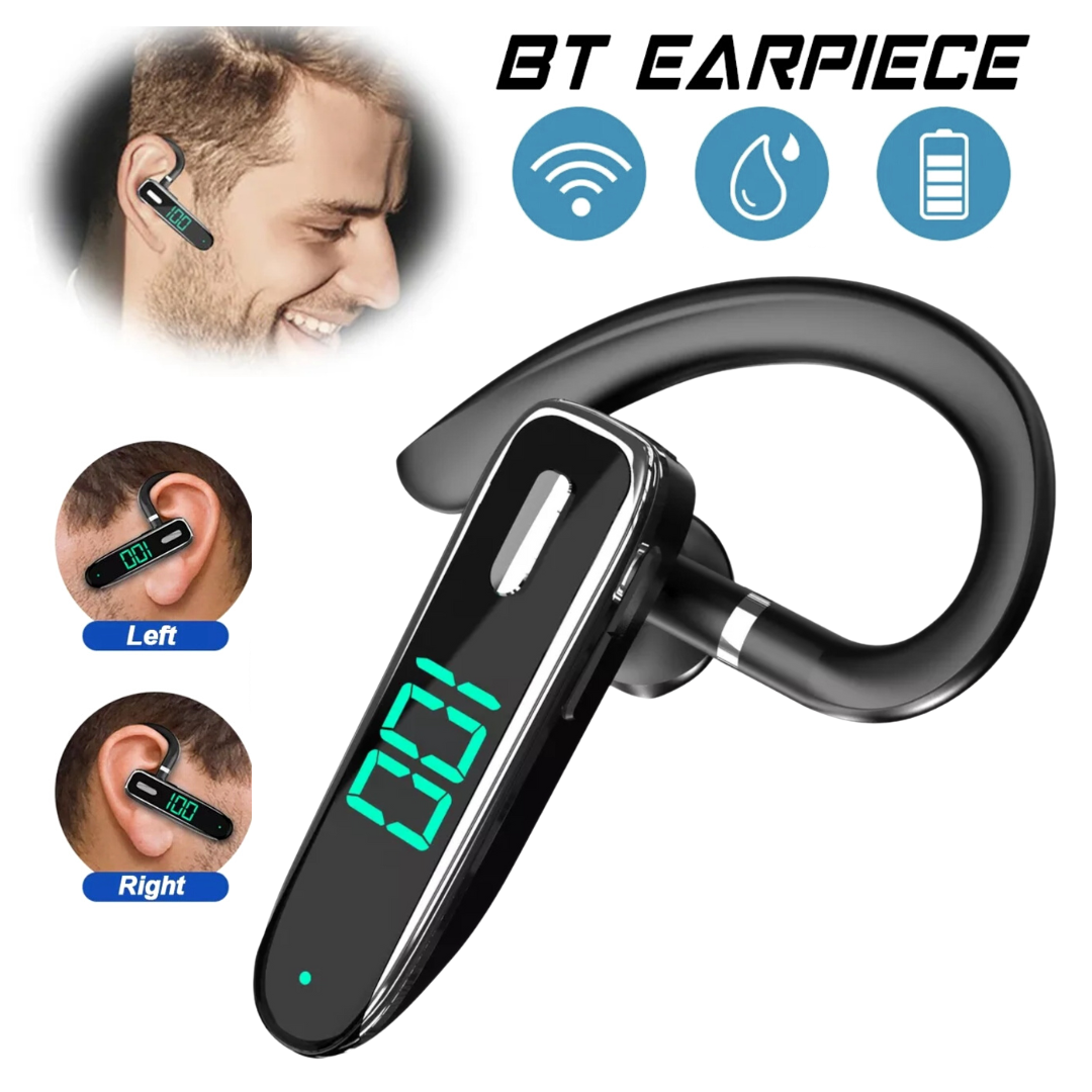 Trucker Wireless Headset Bluetooth 5.3 Earpiece Dual Mic Earbud Noise Cancelling