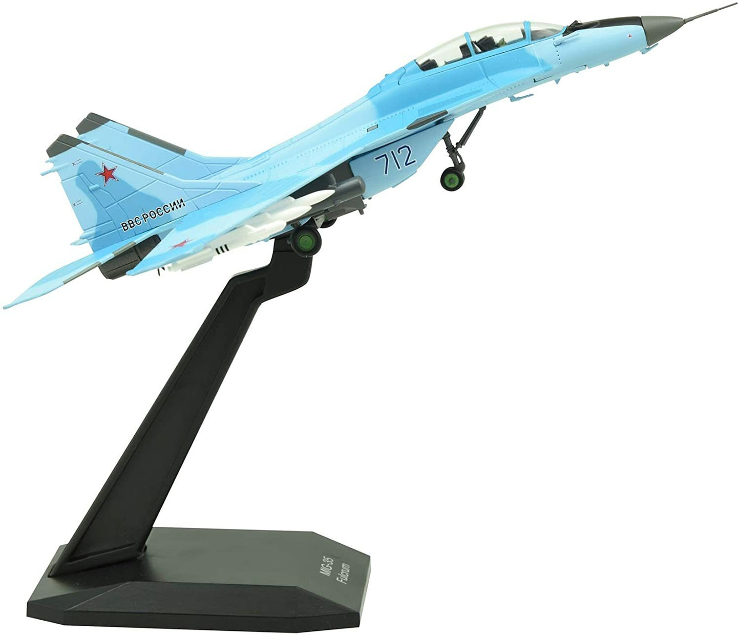 1:100 Mikoyan MiG-35 Fighter Metal Diecast Plane Model Blue,Russian Air Force