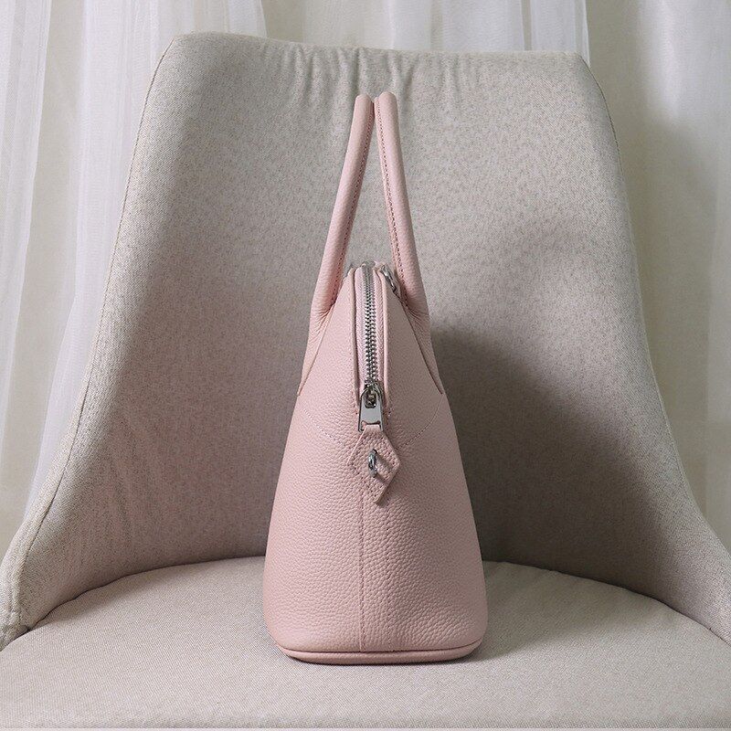 Shell Handbag Cowhide Bag Genuine Leather Crossbody Shoulder Bag S/M/L 18*7*13CM