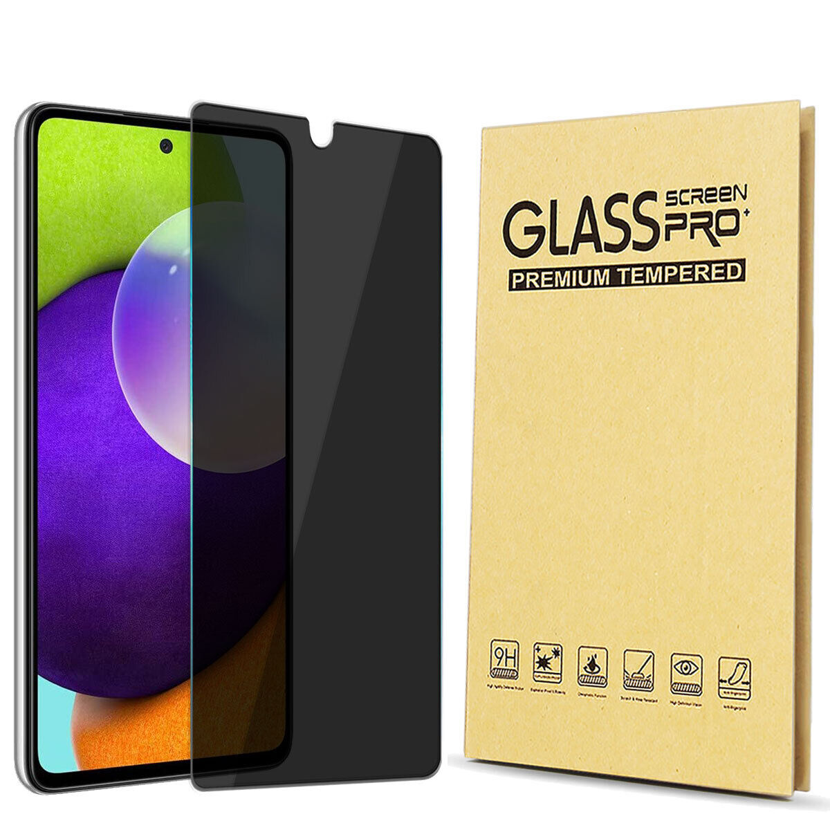 For Samsung Galaxy A52 4G/5G Privacy Tempered Glass Anti-Spy Screen Protector