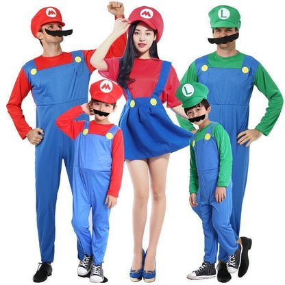 Cosplay Disfraz De Super Mario Traje De Para Adultos Y Niã±os Fiesta De Hallowee