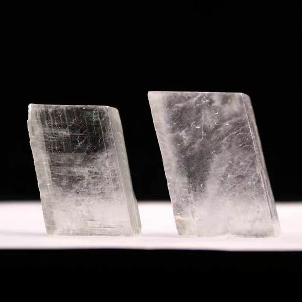 1pc Natural Iceland Spar Quartz Crystal Mineral Teaching Healing 30g+-