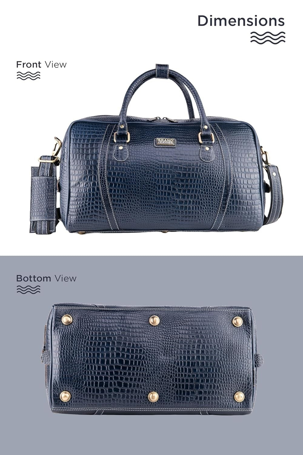 Genuine Leather Travel Duffel Bag Weekend Luggage Leather Duffle Bag