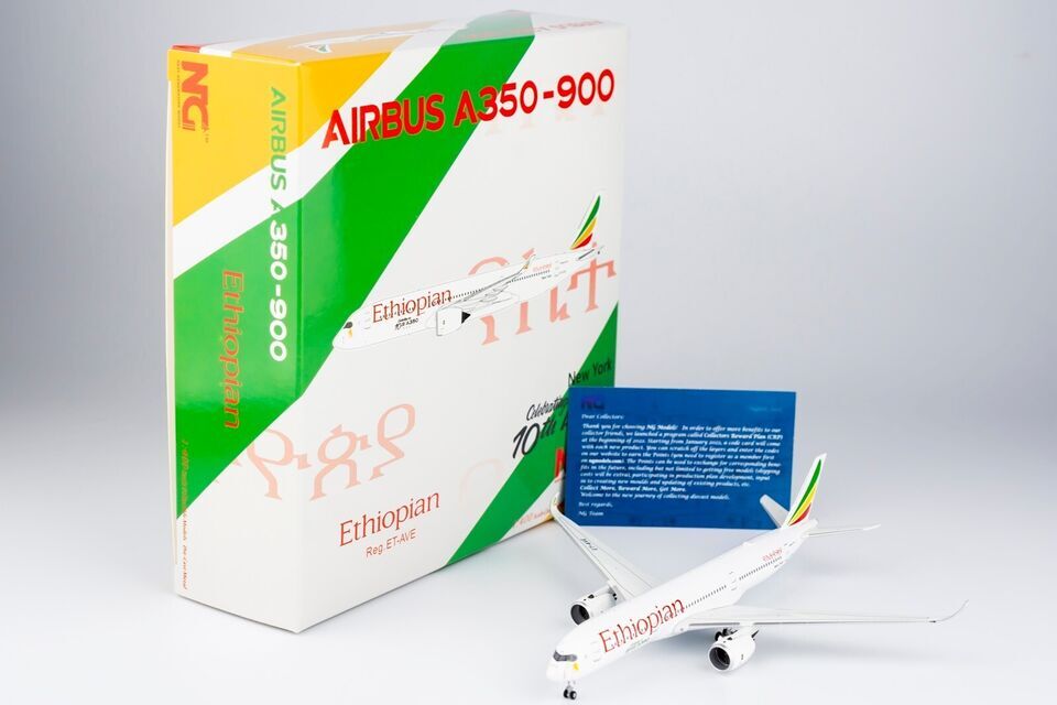 1:400 NG Model Ethiopian AIRBUS A350-900 Passenger Airplane Diecast Plane Model