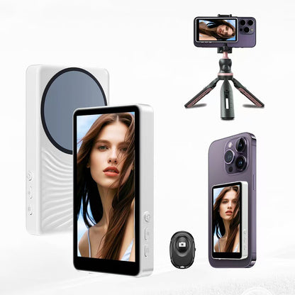 Phone Vlog Selfie Monitor Screen, Bluetooth Remote Back Camera Monitor, No Laten