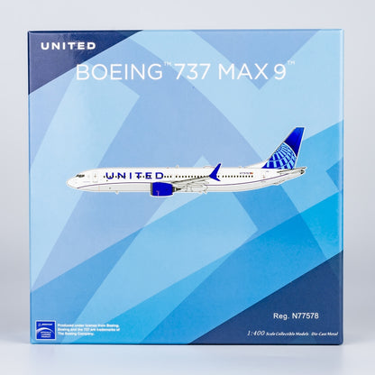 1:400 NG Models United Airlines Plane B737 MAX 9 Airplane Diecast Aircraft Model
