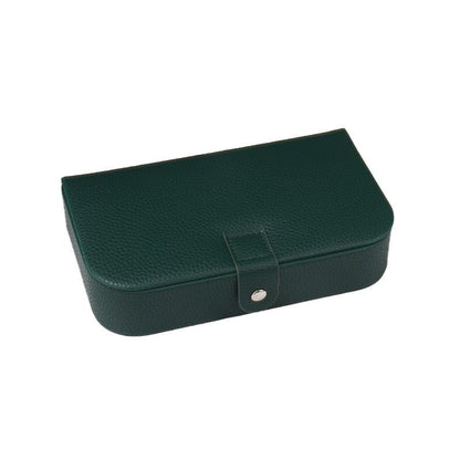Jewelry Box Travel Organizer PU Necklace Ring Earring Storage Case 19.5x11x4.5cm