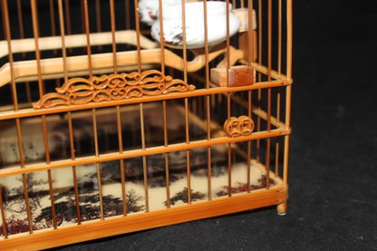 Premium Chinese Bamboo Wood White Eyed Birdcage