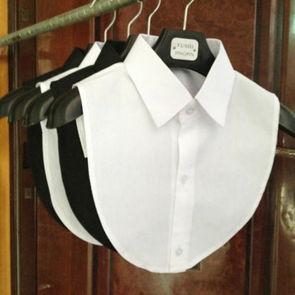 Shirt Collar Women Cotton Lace Fake Blouse Vintage Lapel Clothes Accessories Top