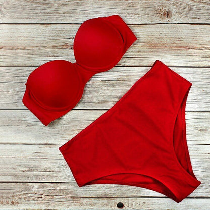Women Swimsuit Sexy High Waist Bikini Swimwear Bikini Set Push Up Bathing Suit