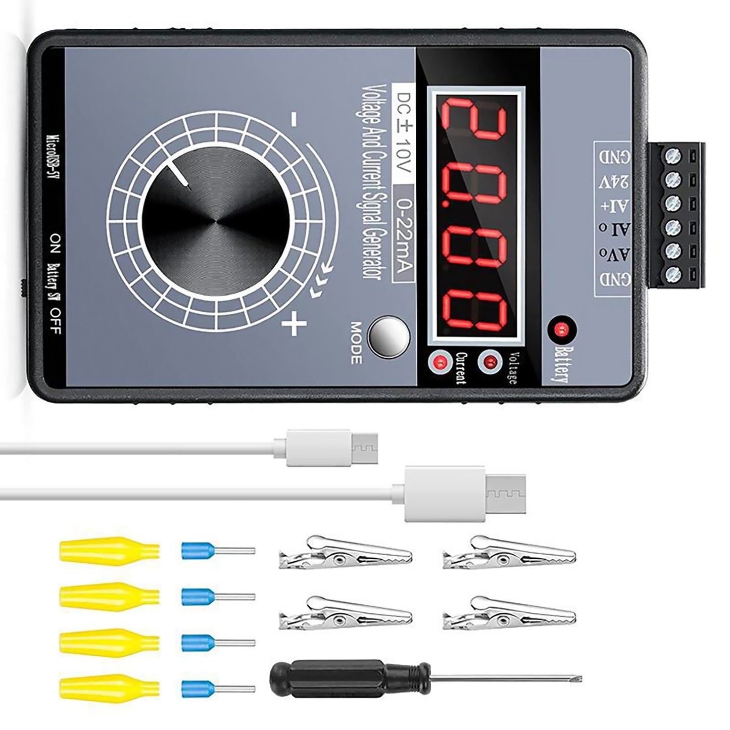 1Pcs Digital 4-20mA 0-10V Voltage Signal Generator 0-22mA Current Transmitter