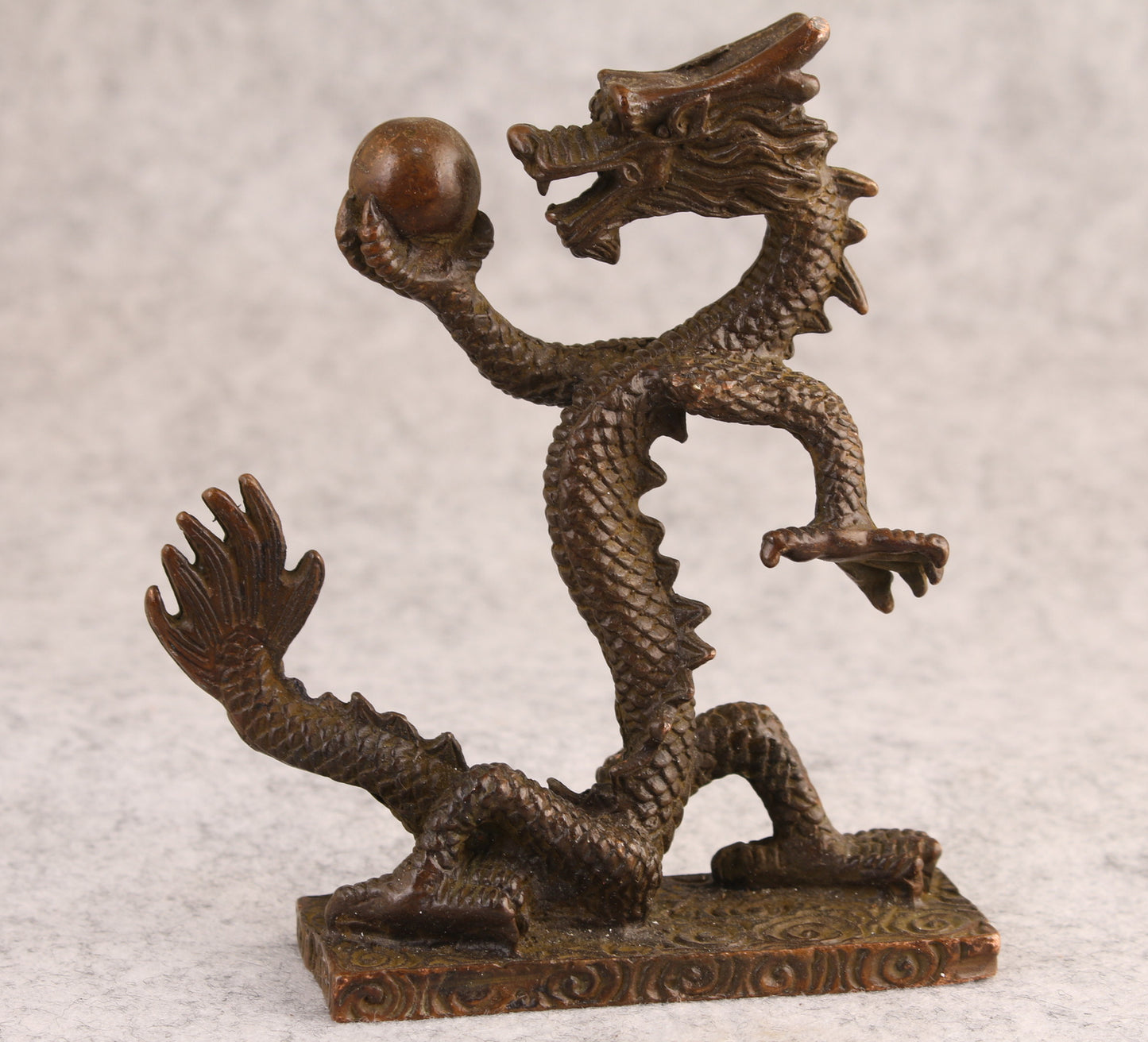 Bronze Dragon Figure Collection Statue Tea Pet Home Decor Ornamentation