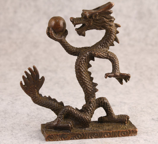 Bronze Dragon Figure Collection Statue Tea Pet Home Decor Ornamentation