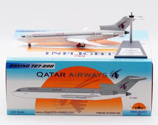 1:200 InFlight Qatar Airways B727-200 A7-ABC Airplane Diecast Aircraft Model