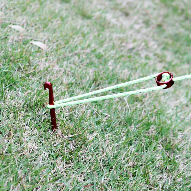 10pcs Aluminum Alloy Tent Pegs Ultralight Square Nail Camping Garden Hook 16cm
