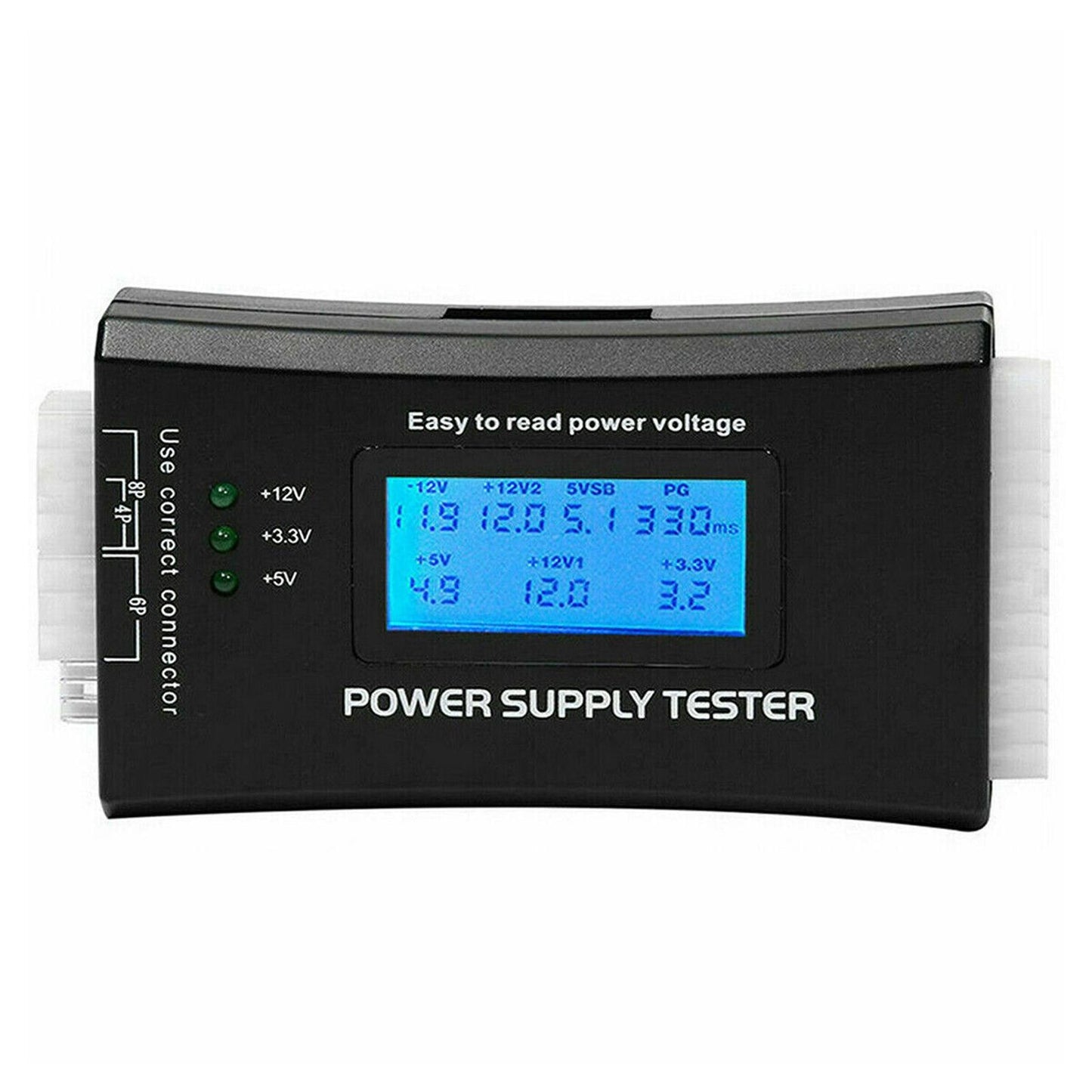 LCD Digital Power Tester LCD PC Computer 20/24 Pin 4 PSU ATX BTX ITX SATA HDD