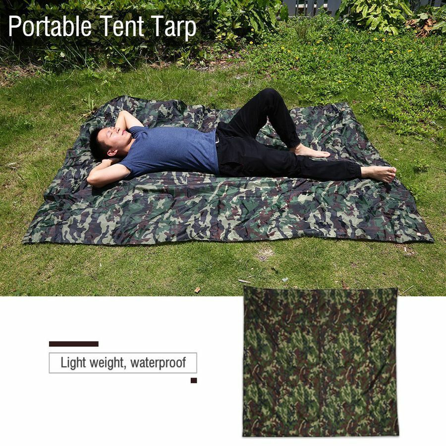3 Sizes Camouflage Tent Tarp Camping Hunting Shelter Waterproof Outdoor Survival