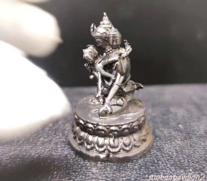 1.7" New Brass Tantra Buddhism Temple Hevajra Yab-Yum Happy Buddha Statue