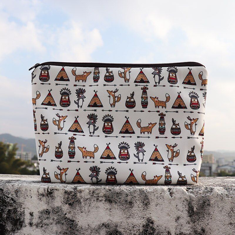 Bonded Fabric Storage Bag Travel Toiletries Organize Cosmetic Bag Makeup Purse