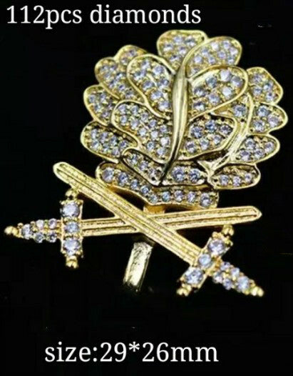 WWII German Gold Diamond Oak Leaf Sword Knight Medal Top Quality Collectible