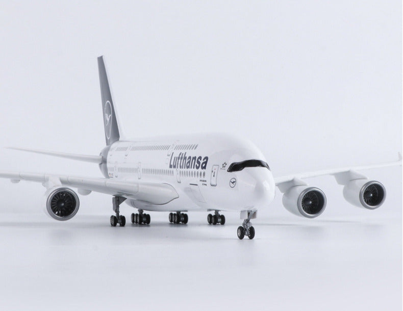 46CM 1:160 Lufthansa AIRBUS A380 Passenger Airplane Landing Gear Resin Model