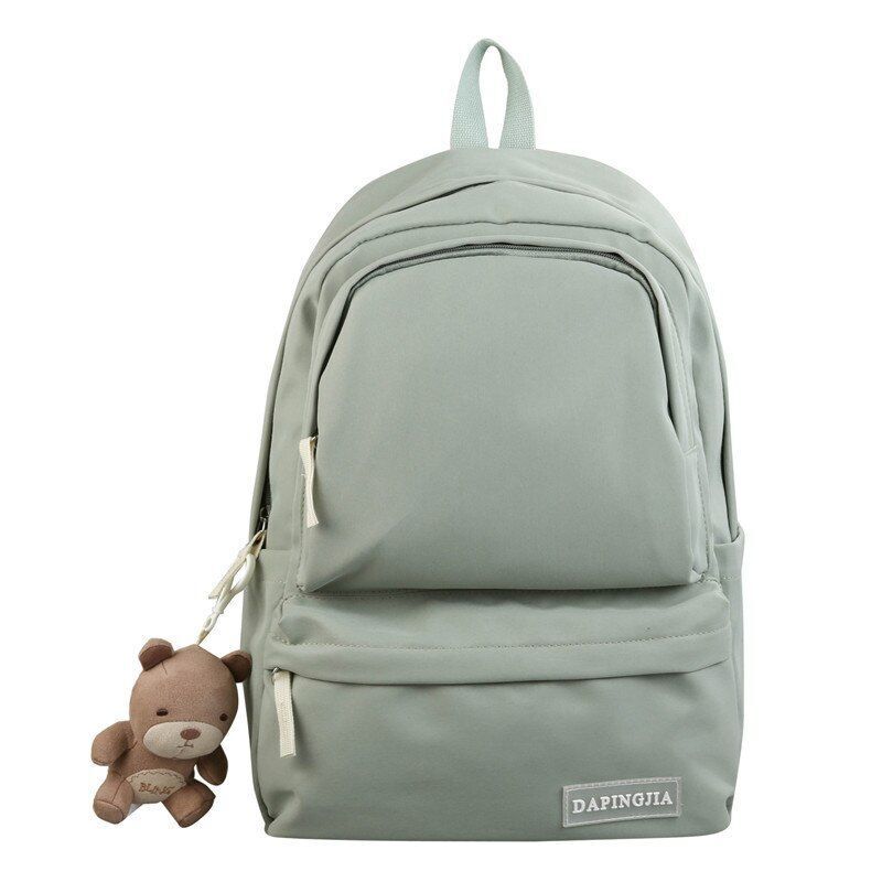 Double Zipper Women Backpack Waterproof Nylon School Student Bag Travel Rucksack