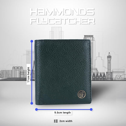 Brand New Authentic RFID Protected Green BI-Fold Genuine Leather Mens Wallet