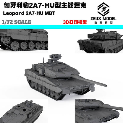 1/72/87/144 Hungarian Export Leopard 2A7HU Main Battle Tank Model Kit 3D Printed