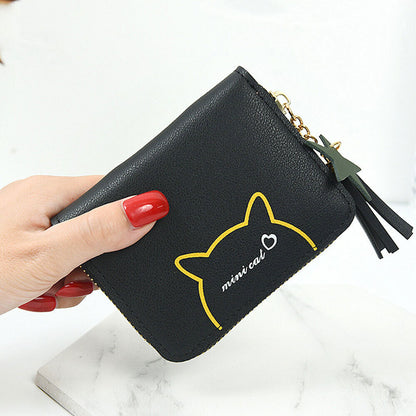 Fashion Small Women Zipper Wallet Leather Coin Bag Credit Card Mini Purse Clutch