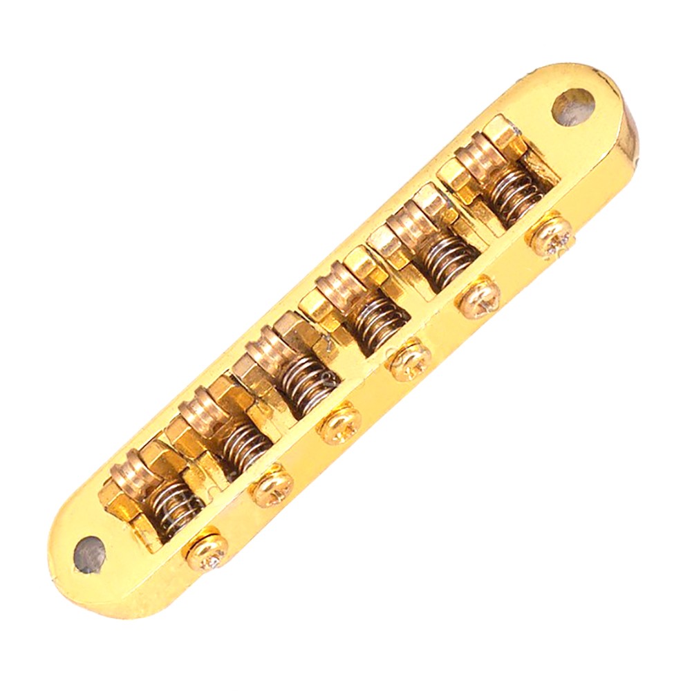 For LP EPI Electric Guitar Gold 6 Roller Bridge Tremolo Saddles With Two Posts