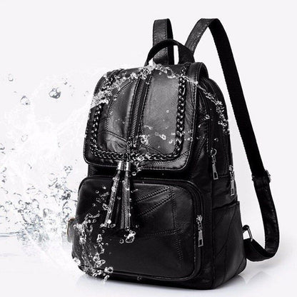 Backpack School Bag Black Waterproof Traveling Shoulder Bag 25*34*13/28*12*31 CM