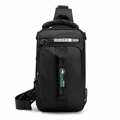 Multifunction USB Shoulder Bag Chest Bags Waterproof Travel Pack Messenger Pack