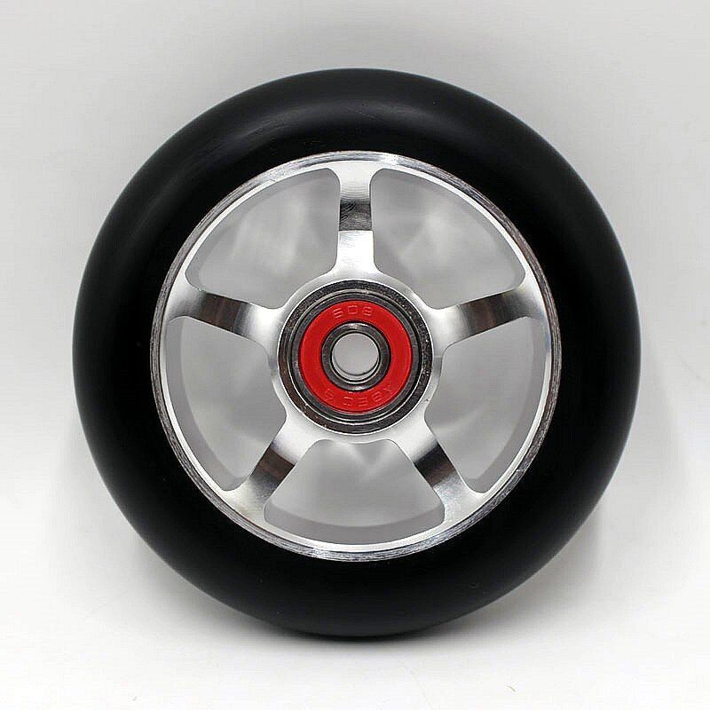 4pcs Stunt Scooter Wheels 100mm Aluminum Alloy Hub High-elastic PU Skates Wheels