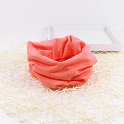 Hats Scarf Solid Knitted Cotton Baby Children Warm Earmuffs Colorful Crown Caps