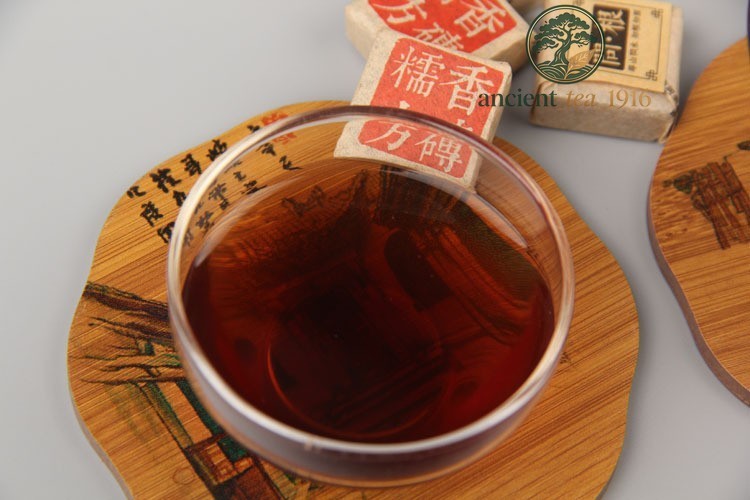500g Early Spring Ripe Pu'er Tea Mellow Square Brick Mini Tea Puer Bricks