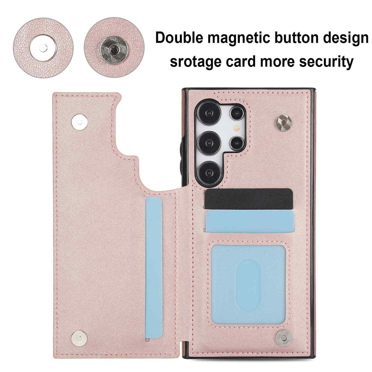 For Samsung Galaxy S25 S24 S23 S22 S21 S20 Ultra Case, Flip Folio Leather Wallet